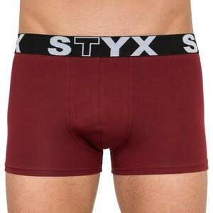 Styx burgundy men's boxershorts with sports rubber. kép