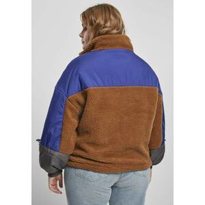 Ladies Sherpa 3-Tone Pull Over Jacket Toffee/bluepurple kép