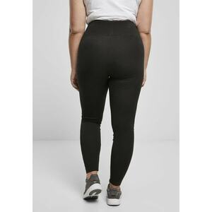 Ladies High Waist Branded Leggings Black/black kép