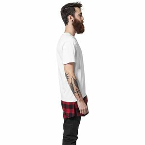Long Shaped Flanell Bottom Tee wht/blk/red kép