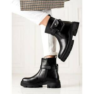 TRENDI LOW ANKLE BOOTS WITH POCKET kép