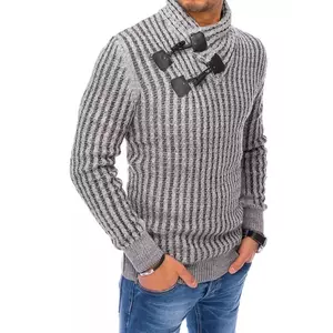 Dark gray men's sweater Dstreet WX1783 kép