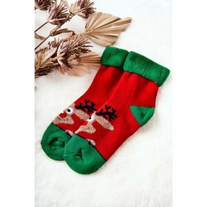 Christmas Socks Reindeer Red & Green kép