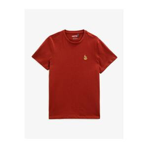 Koton Men's Red Printed T-Shirt Cotton kép