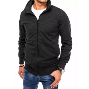 Men's zipped sweatshirt dark gray Dstreet BX5087 kép