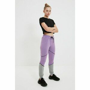 Trendyol Lilac Color Block Basic Jogger Raised Thick Knitted Sweatpants kép