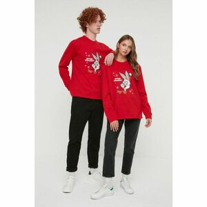 Trendyol Red Unisex Knitted Sweatshirt kép