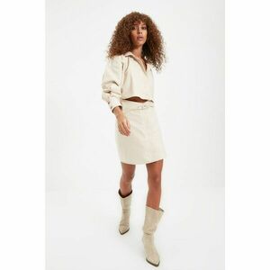 Trendyol Stone Belted Cut Out Detailed Dress kép