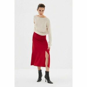 Trendyol Claret Red Slit Skirt kép