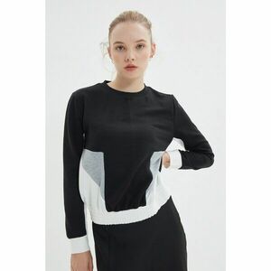 Trendyol Black Thin Basic Knitted Sweatshirt kép