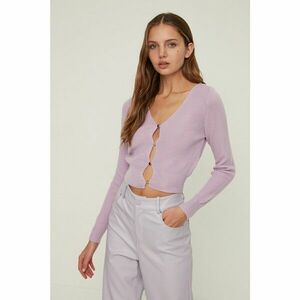 Trendyol Lilac Crop Button Detailed Knitwear Cardigan kép
