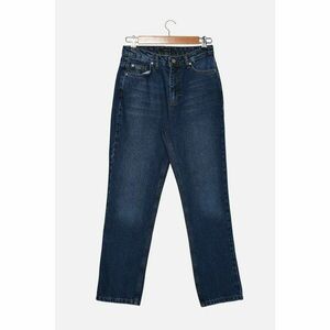 Trendyol Dark Blue High Waist Petite Bootcut Jeans kép