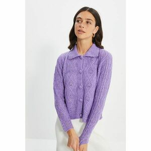 Trendyol Purple Collar Detailed Knitwear Cardigan kép
