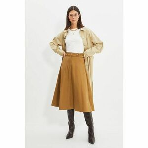 Trendyol Camel Buttoned Skirt kép