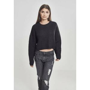 Ladies Wide Oversize Sweater black kép