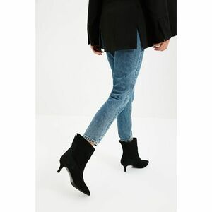 Trendyol Black Suede Women's Boots & Booties kép