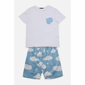 Trendyol Blue Men's Regular Fit Printed Pajamas Set kép