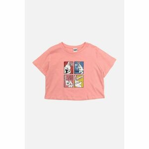 Trendyol Pink Bugs Bunny Licensed Printed Crop Knitted T-Shirt kép