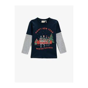 Koton Christmas Printed Long Sleeve T-Shirt Cotton kép