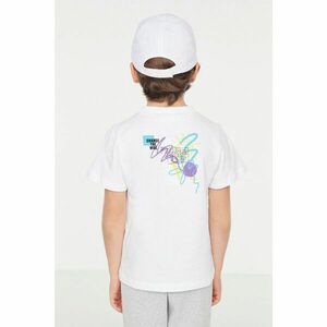 Trendyol White Back Printed Boy Knitted T-Shirt kép