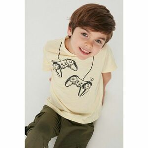 Trendyol Yellow Printed Boy Knitted T-Shirt kép