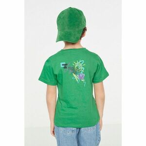 Trendyol Green Back Printed Boy Knitted T-Shirt kép