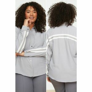 Trendyol Curve Gray Stripe Detailed Woven Shirt kép