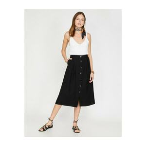 Koton Women's Black Normal Waist Casual Cut Skirt kép