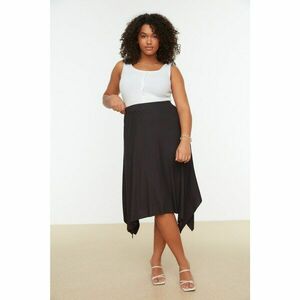 Trendyol Curve Black Asymmetrical Knitted Skirt kép