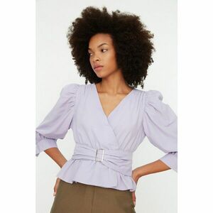 Trendyol Lilac Tie Detailed Double Breasted Blouse kép