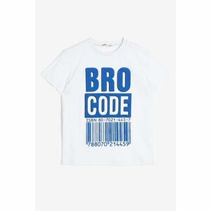 Koton Boy's White Printed T-Shirt kép