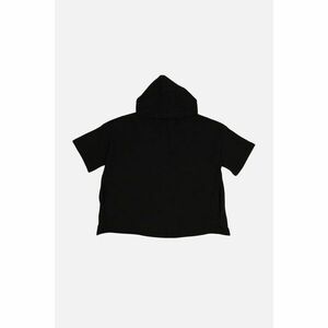 Trendyol Black Hooded Basic Sport T-Shirt with Pocket kép