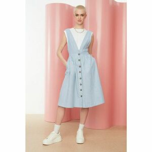Trendyol Blue Buttoned Gilet Dress kép