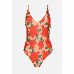 Trendyol Floral Patterned Straps Pleated Swimsuit kép