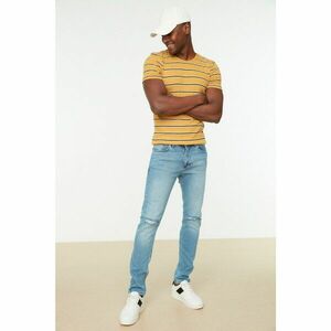 Trendyol Blue Men's Skinny Fit Destroyed Jeans kép