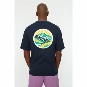 Trendyol Navy Blue Men's T-Shirt kép