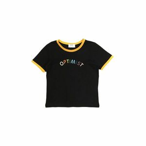 Trendyol Black Slogan Embroidered Boy Knitted T-Shirt kép
