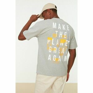 Trendyol Gray Men's Relaxed Fit T-Shirt kép