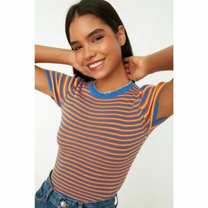 Trendyol Blue Striped Knitwear Sweater kép