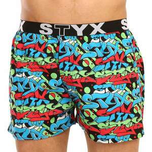 Men's shorts Styx art sports rubber graffiti (B1255) kép
