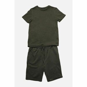 Trendyol Khaki Men Regular Fit Bottom Striped Pajamas Set kép