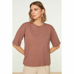 Trendyol Brown Pocket Detailed Loose Knitted T-Shirt kép