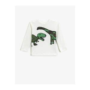 Koton Dinosaur Printed T-Shirt Long Sleeve Crew Neck Cotton kép