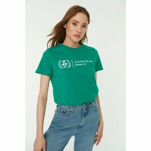 Trendyol Green Printed Knitted t-shirt kép