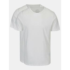 Set of Two White Basic Short Sleeve T-Shirts Jack & Jones Basic - Men kép