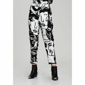 Look Made With Love Woman's Trousers Filon 415 Black/White kép