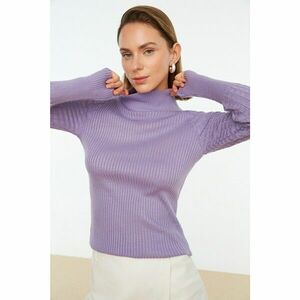 Trendyol Lilac Stand Collar Knitwear Sweater kép