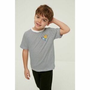 Trendyol Navy Blue Striped Boy Knitted T-Shirt kép