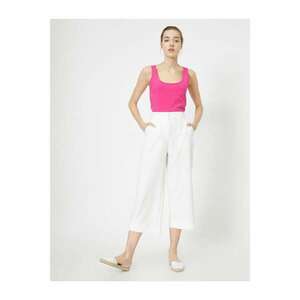 Koton Women's White Pocket Detailed Trousers kép
