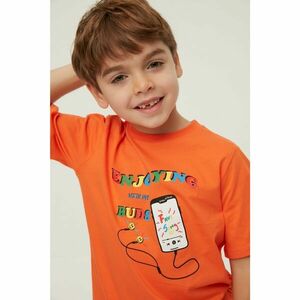 Trendyol Orange Printed Boy Knitted T-Shirt kép
